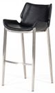 VIG Furniture Modrest Dave 2-Piece Black/Stainless Steel Bar Stool Set-2