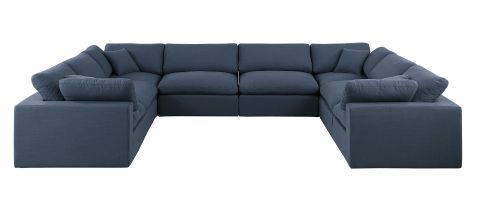 Meridian Furniture Comfy 8-Piece Navy Sectional-2