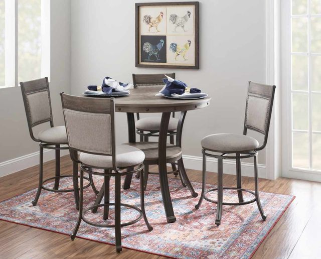 Powell® Franklin 5-Piece Pewter Height Dining Set-2