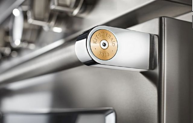 KitchenAid® Commercial Style New Gold Range Handle Medallion Kit-1