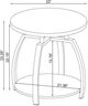 Coaster® Dacre 3-Piece Greige Coffee Table with Satin Nickel Base-3