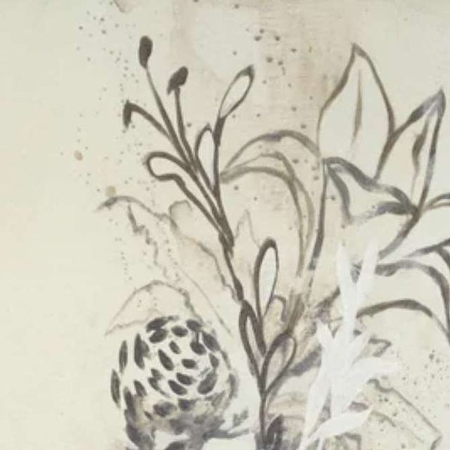 Stylecraft Brooding Bouquet Dark Gray/Gray/White Wall Art -2
