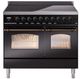Ilve® Nostalgie II Series 40" Glossy Black Pro Style Induction Range-0