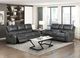 Homelegance® Newnan Gray Manual Double Glider Reclining Loveseat-1