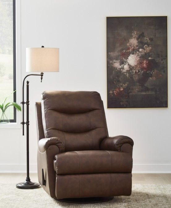 Signature Design by Ashley® Flynwood Espresso Manual Swivel Glider Recliner-1