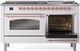 Ilve® Nostalgie II Series 60" White Pro Style Dual Fuel Range-3
