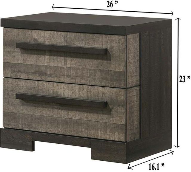 Crown Mark Remington Gray Nightstand-2