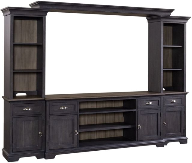 Liberty Furniture Ocean Isle Slate Entertainment Center with Piers-0