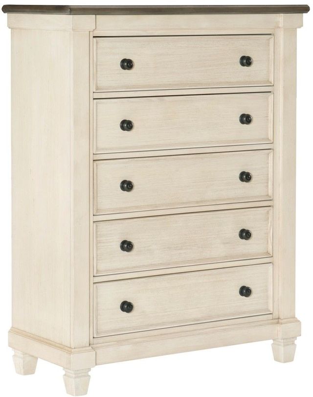 Homelegance® Weaver Antique White/Rosy Brown Chest-0