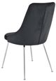 Mazin Furniture Plumeria Black/Chrome Dining Side Chair -3
