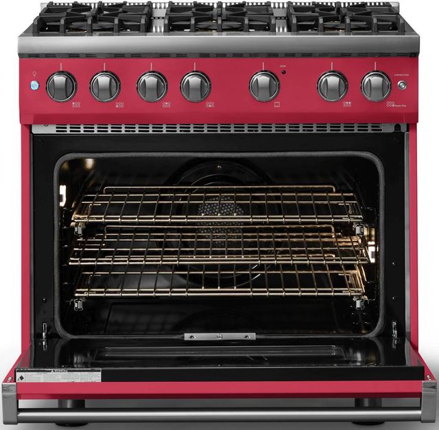 Viking® 5 Series 36" Valentine Pro Style Gas (LP) Range with Polished Chrome Trim-1