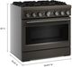 KitchenAid® 36" Black Ore 6 Burner Pro Style Dual Fuel Range with No Preheat Air Fry Mode-1