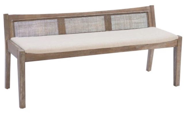 Powell® Beaux Beige/Brown Bench-0