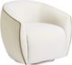 TOV Furniture Jordan Chocolate Brown/Cream Velvet Velvet Swivel Accent Chair-0