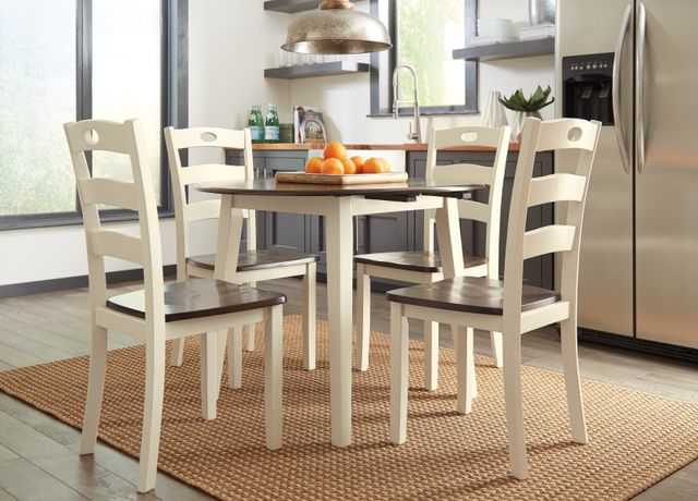 Signature Design by Ashley® Woodanville 3-Piece Cream/Brown Dining Set-3