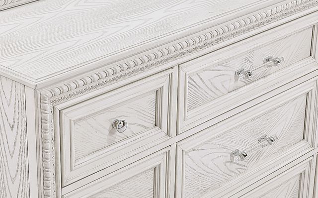 Crown Mark Alexandria Antique White Vintage Dresser-1