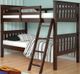 Donco Kids Dark Cappuccino Twin/Twin Mission Bunk Bed-0