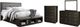 Signature Design by Ashley® Hyndell 4-Piece Dark Brown Queen Upholstered Panel Bed Set-0
