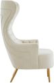 TOV Furniture Jezebel Cream Velvet Wingback Accent Chair-4