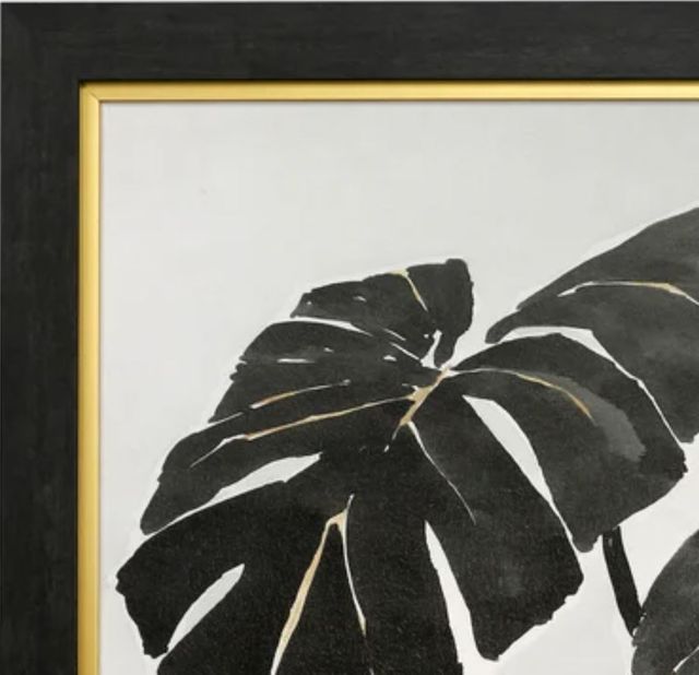 StyleCraft Oasis Palms II Black/Light Gray Framed Print-1