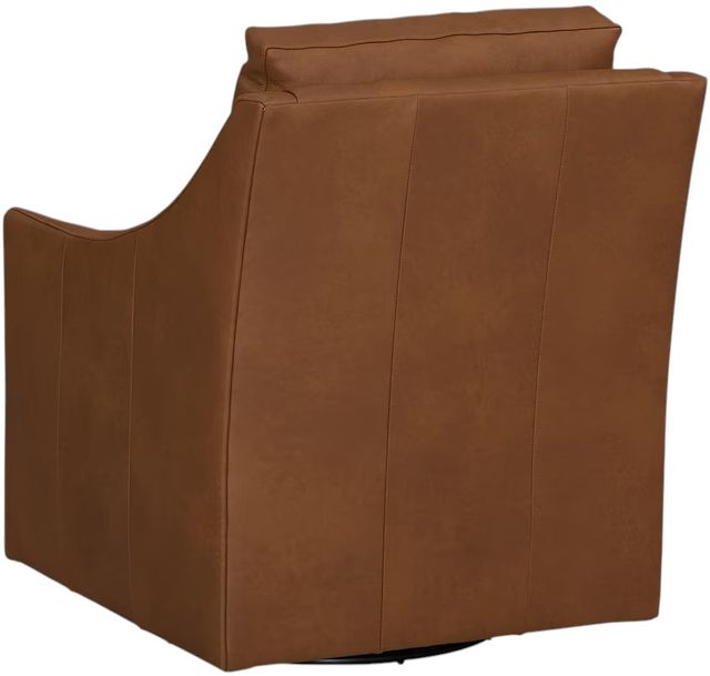 Bassett® Furniture Customizable Sloan Leather Slope Arm Swivel Chair-3