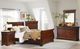 Elements International Chateau Vintage Cherry Full Sleigh Bed-1