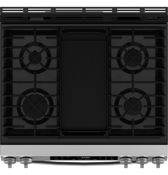 GE® 500 Series 30" Stainless Steel Slide In Gas Range-3