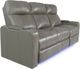 RowOne Prestige Home Entertainment Seating Gray 3-Chair Sofa-0
