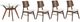 New Classic® Home Furnishings Oscar 5-Piece Clear/Natural/Walnut Dining Set-0
