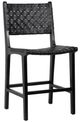 Dovetail Furniture Dale Antique Black Leather Counter Stool-0