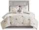 Olliix by Madison Park Ivory Full/Queen Malia 6 Piece Embroidered Cotton Reversible Comforter Set-0