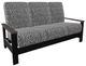 Telescope Casual Leeward Agra Classic/Black Fabric/Polymer Outdoor Cushion Three-Seat Sofa with Boardwalk Rustic Polymer Arms-0