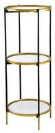A & B Home Hannes Black/Gold Shelf-0