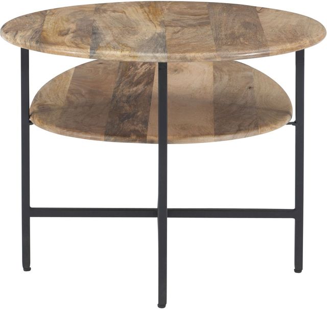 Powell® Cleo Gold 2-Tiered Coffee Table with Black Base-4