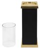 A & B Home Black/Clear Pillar Hurricane on Stand-1