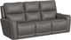 Flexsteel® Latitudes Carter Smoke Power Reclining Sofa with Console and Power Headrests and Lumbar-0