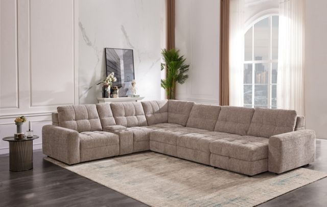 Jasper 6 Piece Power Slider Sectional-0