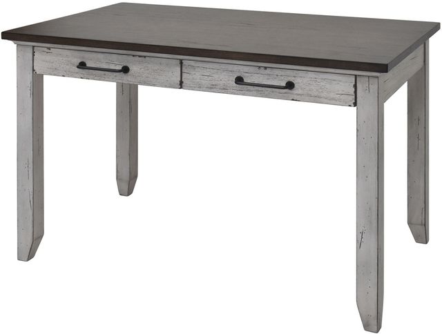 Steve Silver Co. Bear Creek Honey Smoke Multi Function Table with White Base-3