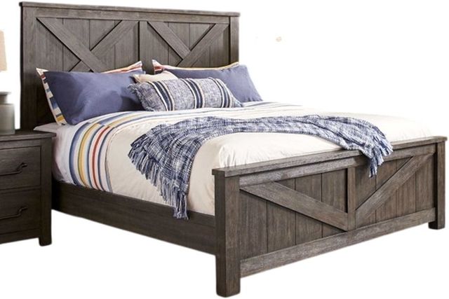 American Wholesale Furniture Denver Dark Brown Queen Panel Bed-0