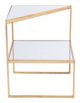 Zuo® Modern Planes Mirror Top Side Table with Gold Framework -1