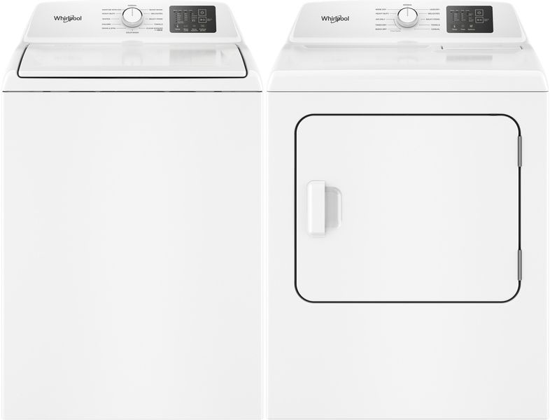 Whirlpool® White Agitator Top Load Washer and Electric Dryer Laundry ...