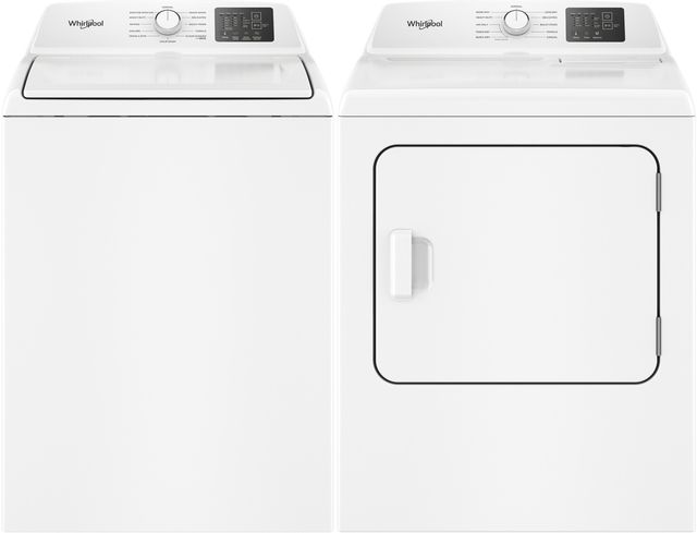 Whirlpool® White Agitator Top Load Washer and Electric Dryer Laundry Pair-0