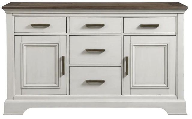 Intercon Drake French Oak/Rustic Gray Sideboard-3
