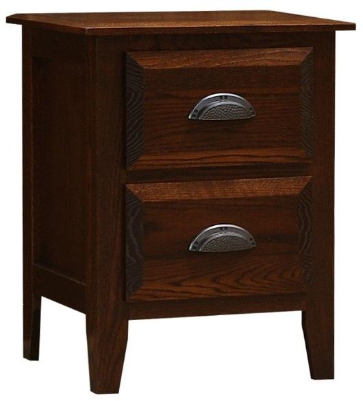 Wolfcraft Furniture Summit Brown 2-Drawer Narrow Nightstand-0