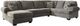 Signature Design by Ashley® Jinllingsly 3-Piece Gray Left-Arm Facing Sectional and Chaise-0