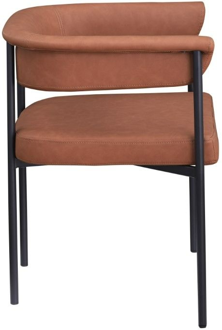 Meridian Furniture Malin Tan Vegan Leather Dining Arm Chair-2