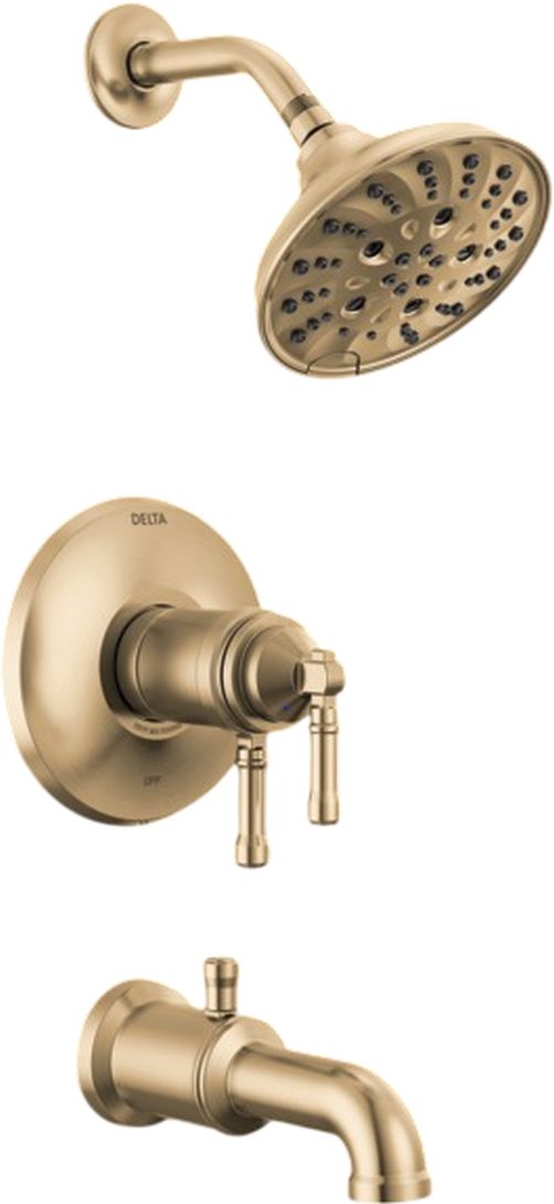Delta Broderick® 17T Series Lumicoat® Champagne Bronze Tub Shower Trim-0