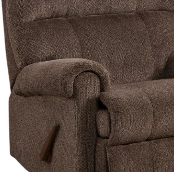 American Wholesale Furniture Kennedy Chocolate Rocker Manual Recliner-1