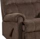 American Wholesale Furniture Kennedy Chocolate Rocker Manual Recliner-1