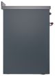Ilve® Nostalgie II Noblesse 30'' Blue Gray Pro Style Induction Range with Copper Trim-2